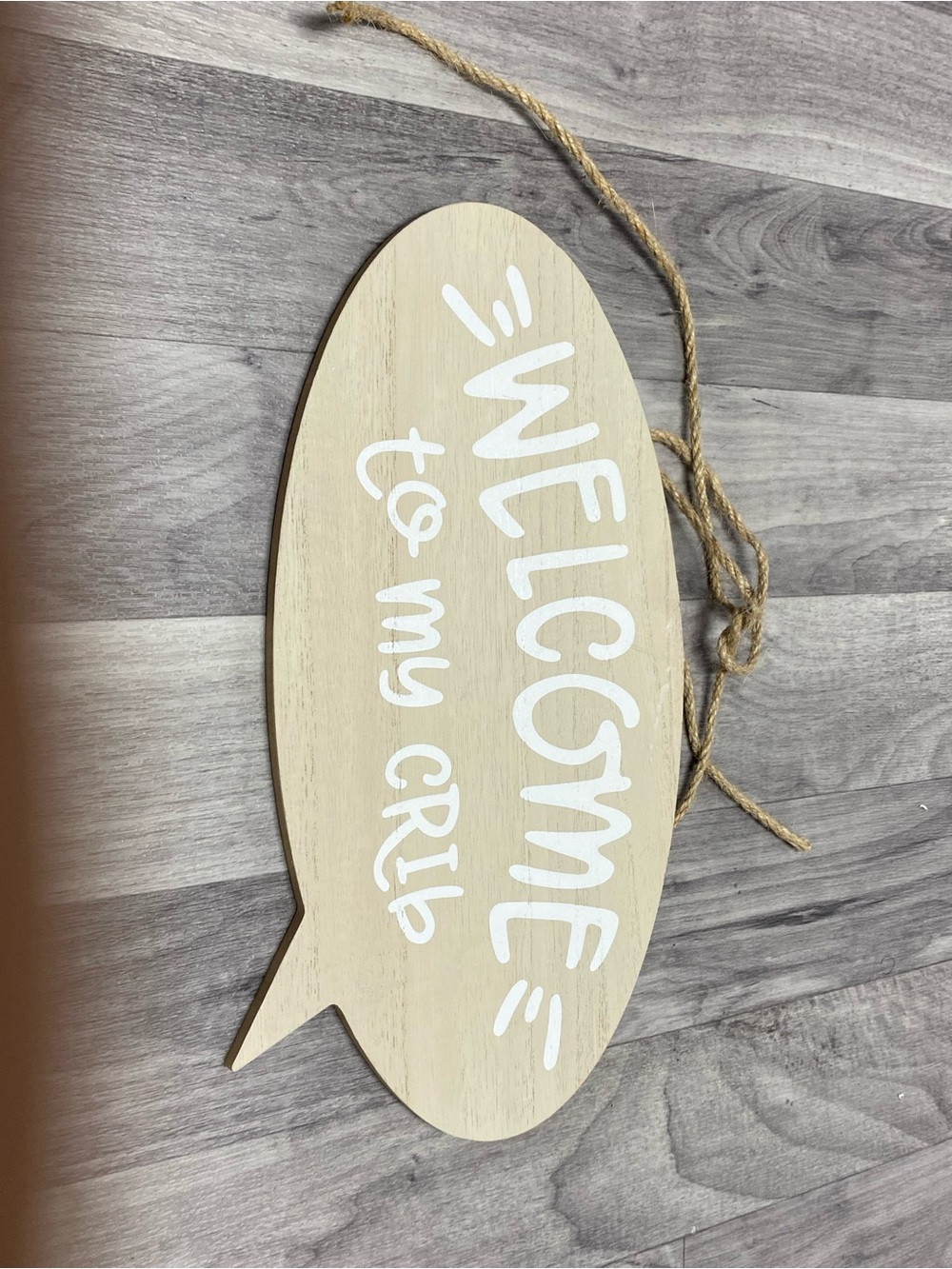 Hobby Lobby Natural Wood Home Decor Sign - Brown & White